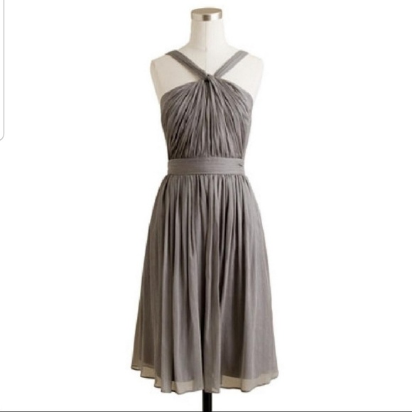 J. Crew Dresses & Skirts - J. Crew 100% Silk Sinclair Dress in Charcoal Gray